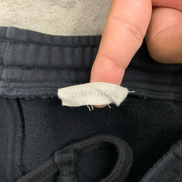 Outerknown Sunday Sweatpants Mens Size XL Black Joggers Athleisure Cotton 26” - Picture 11 of 13